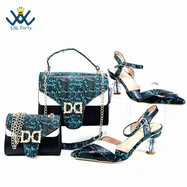 White Color Special African Fashion Design Shoes - Matching Bag Set