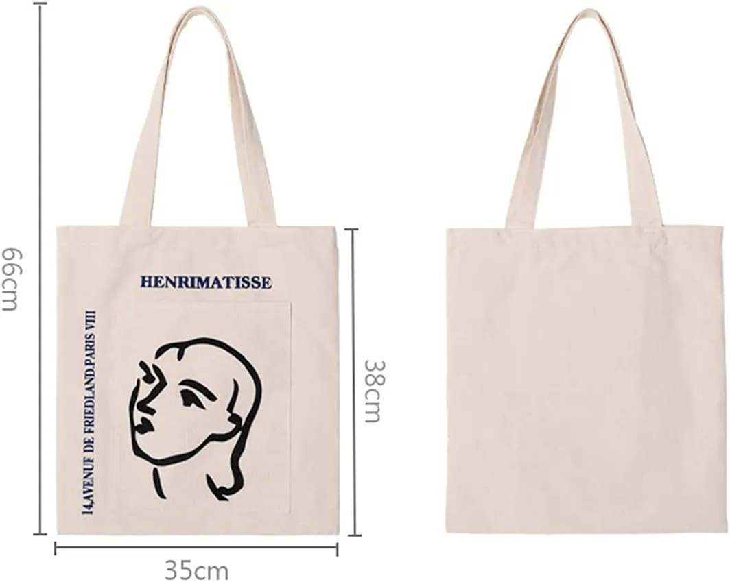 Women canvas Tote Bag for Women Shoulder Bag with zipper Work Beach Travel and Shopping Grocery Bag