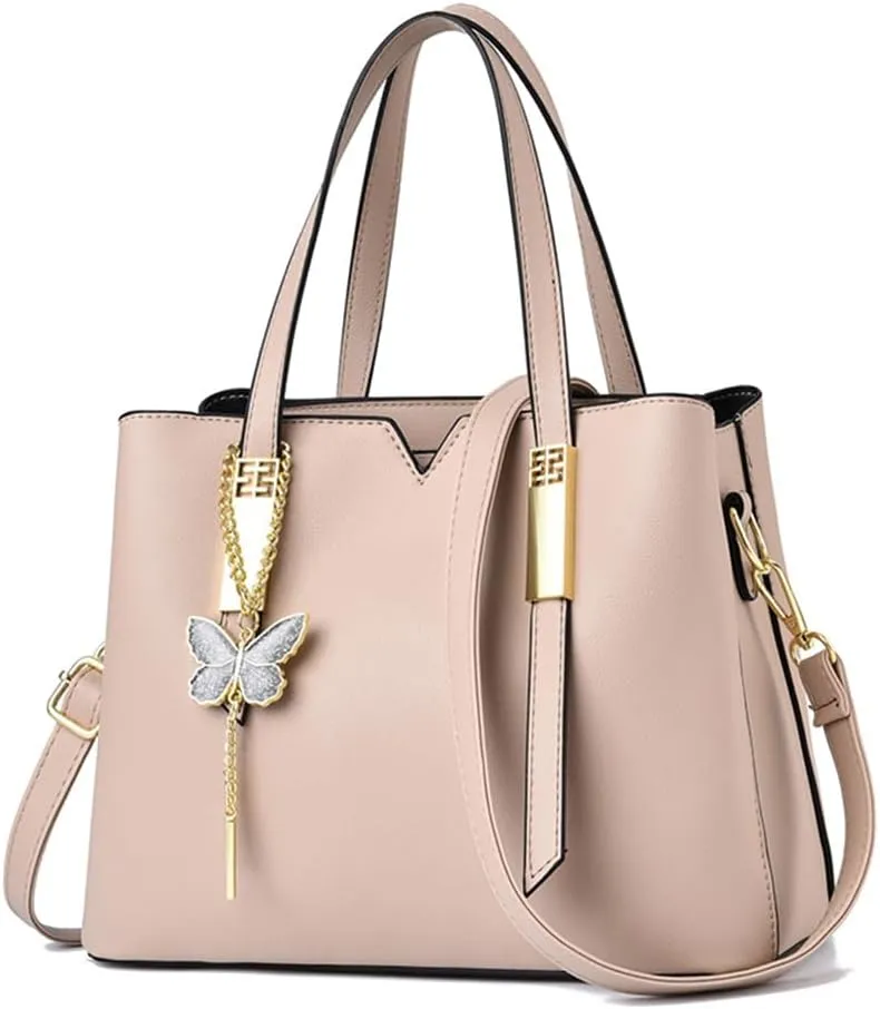 Women Leather Satchel Bags Top Handle Purse and Handbag Fashion Ladies Crossbody Bags Casual Tote Shoulder Bag (Blue)