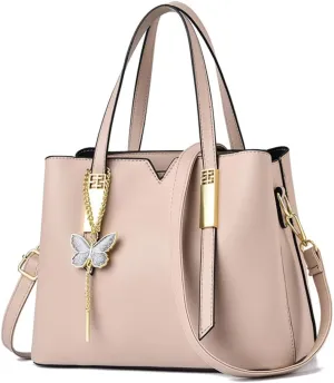 Women Leather Satchel Bags Top Handle Purse and Handbag Fashion Ladies Crossbody Bags Casual Tote Shoulder Bag (Blue)