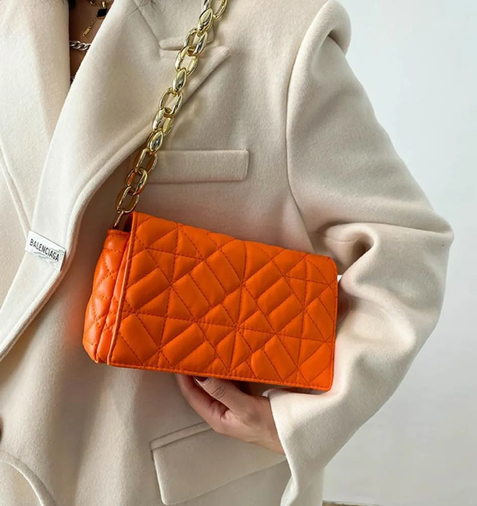 Women Small Quilted Crossbody Bags Stylish Designer Evening Bag Clutch Purses and Handbags with Chain Shoulder Strap