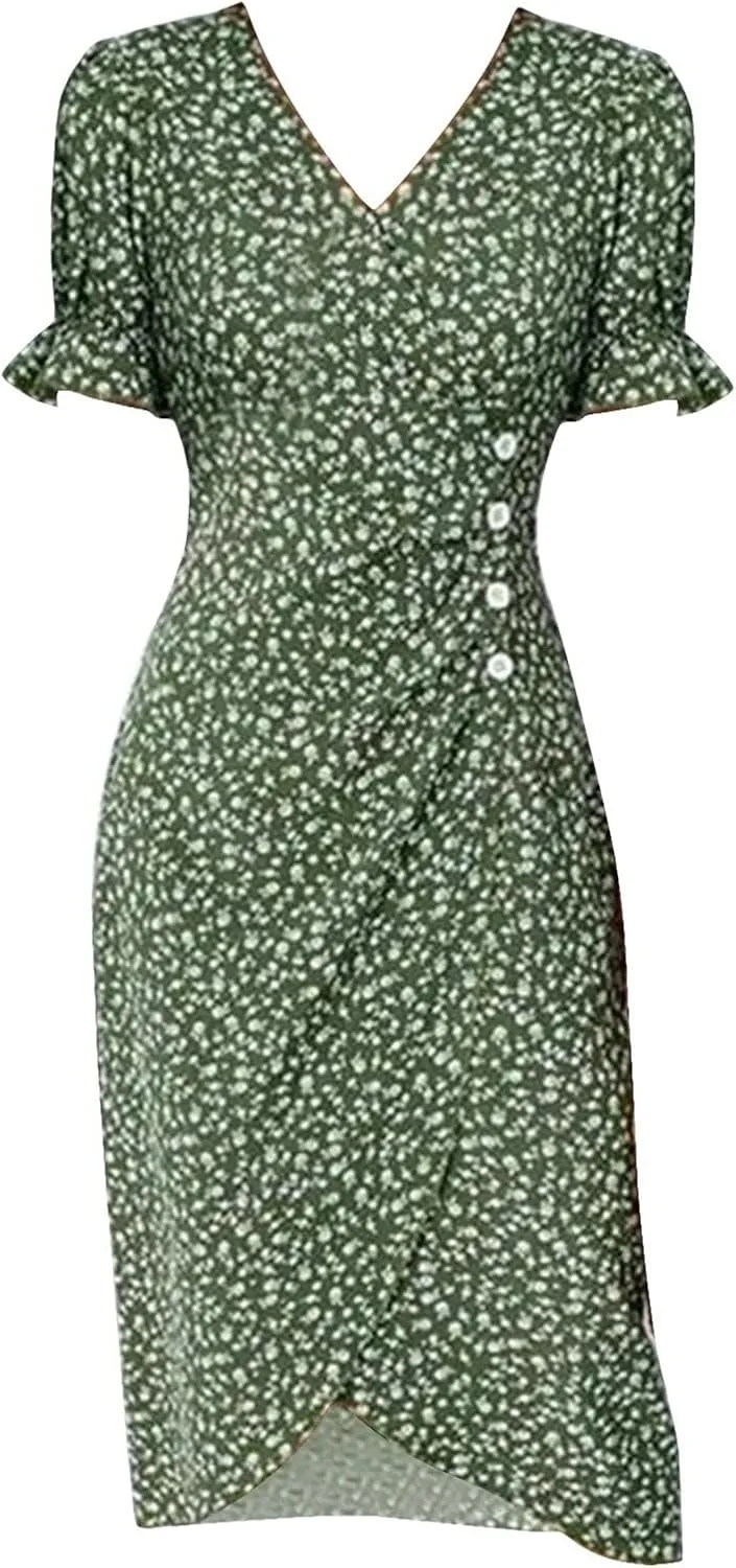 Womens 2025 Summer Dresses Floral Eyelet White Petite Sundresses Spring Midi Floral Maxi Church Work Vacation Dresses