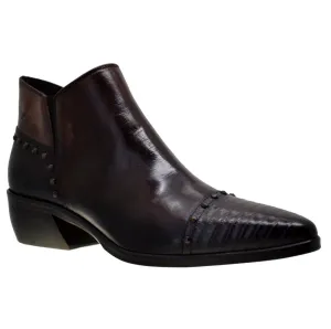 Women's Italian Shoes Jo Ghost 3111 Brown Leather Print Lizard Boots available size 36