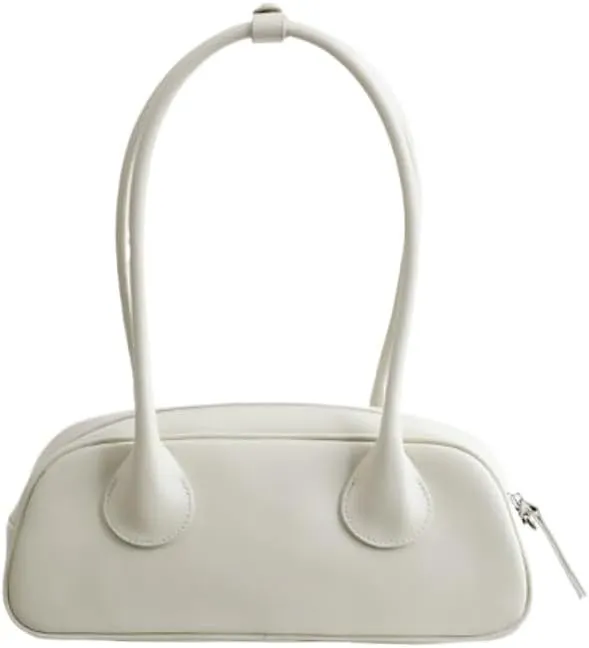Women's Leather Cowhide Shoulder Crossbody Armpit Bag Vintage Bowling Bag Large Capacity Handbag Hobo Versatile Stylish