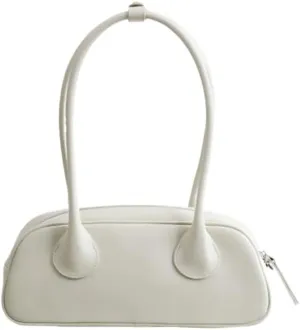 Women's Leather Cowhide Shoulder Crossbody Armpit Bag Vintage Bowling Bag Large Capacity Handbag Hobo Versatile Stylish