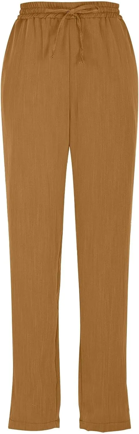 Women's Pants, Linen Peasant Pants Straight Leg Casual WomenS 2025 Trendy Cotton