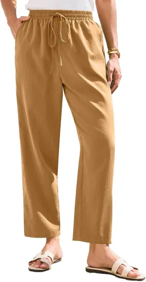Women's Pants, Linen Peasant Pants Straight Leg Casual WomenS 2025 Trendy Cotton