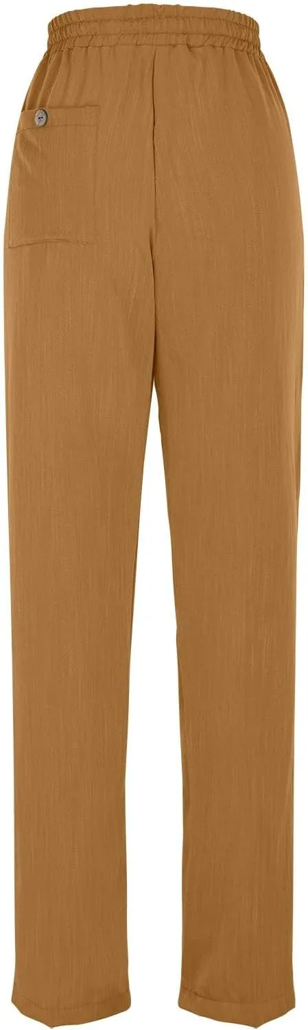 Women's Pants, Linen Peasant Pants Straight Leg Casual WomenS 2025 Trendy Cotton