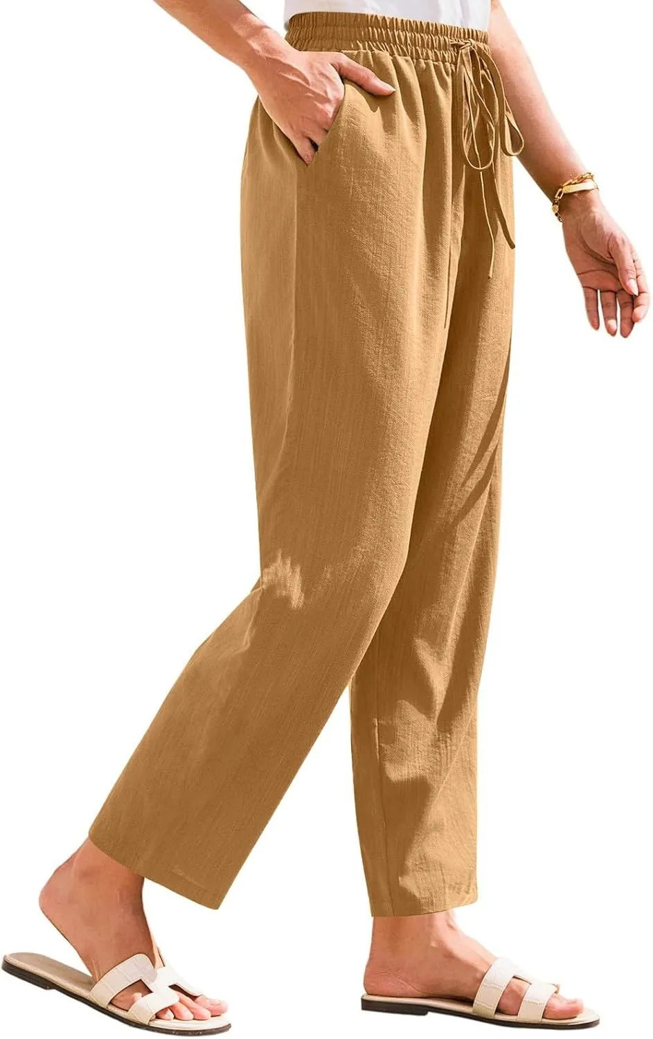 Women's Pants, Linen Peasant Pants Straight Leg Casual WomenS 2025 Trendy Cotton