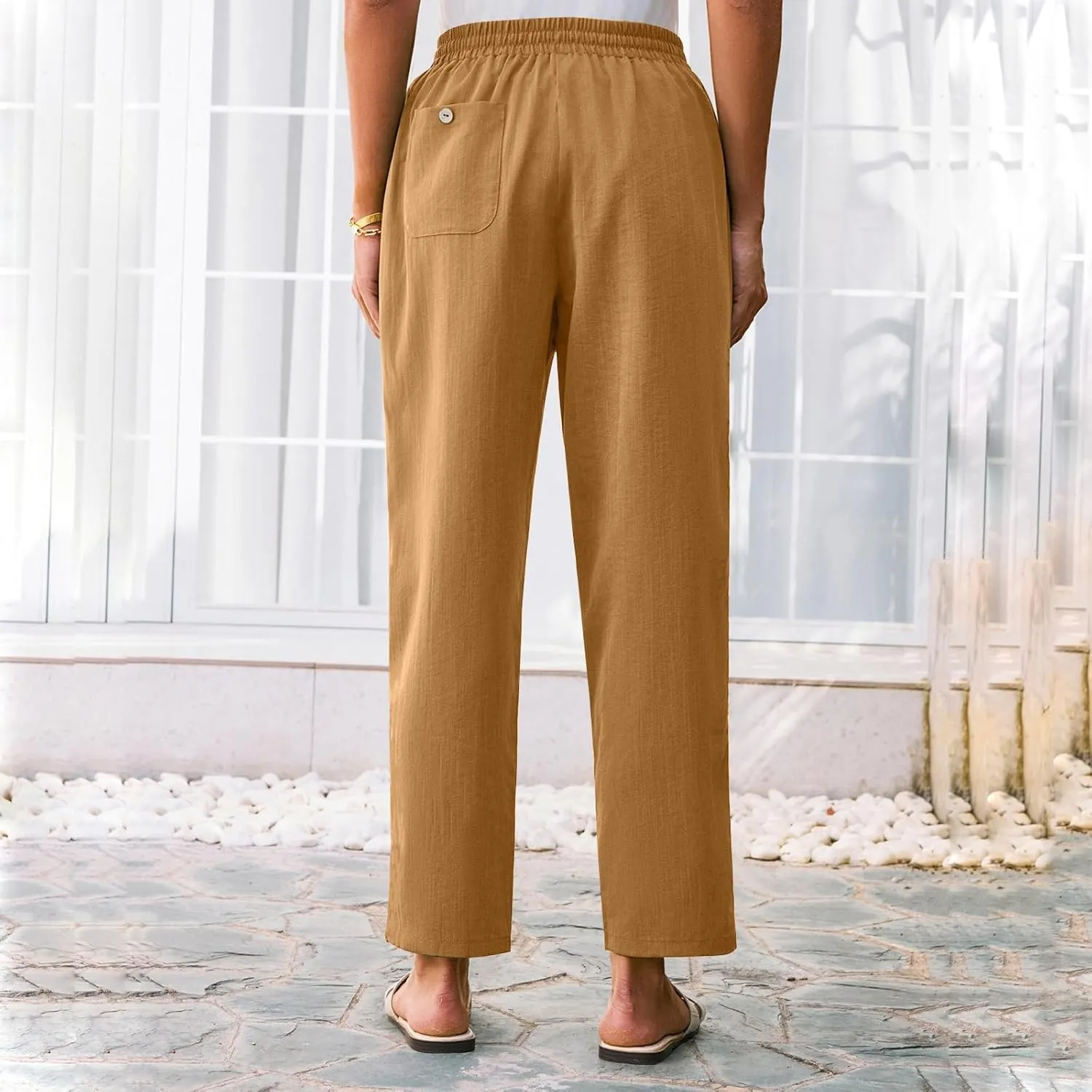 Women's Pants, Linen Peasant Pants Straight Leg Casual WomenS 2025 Trendy Cotton