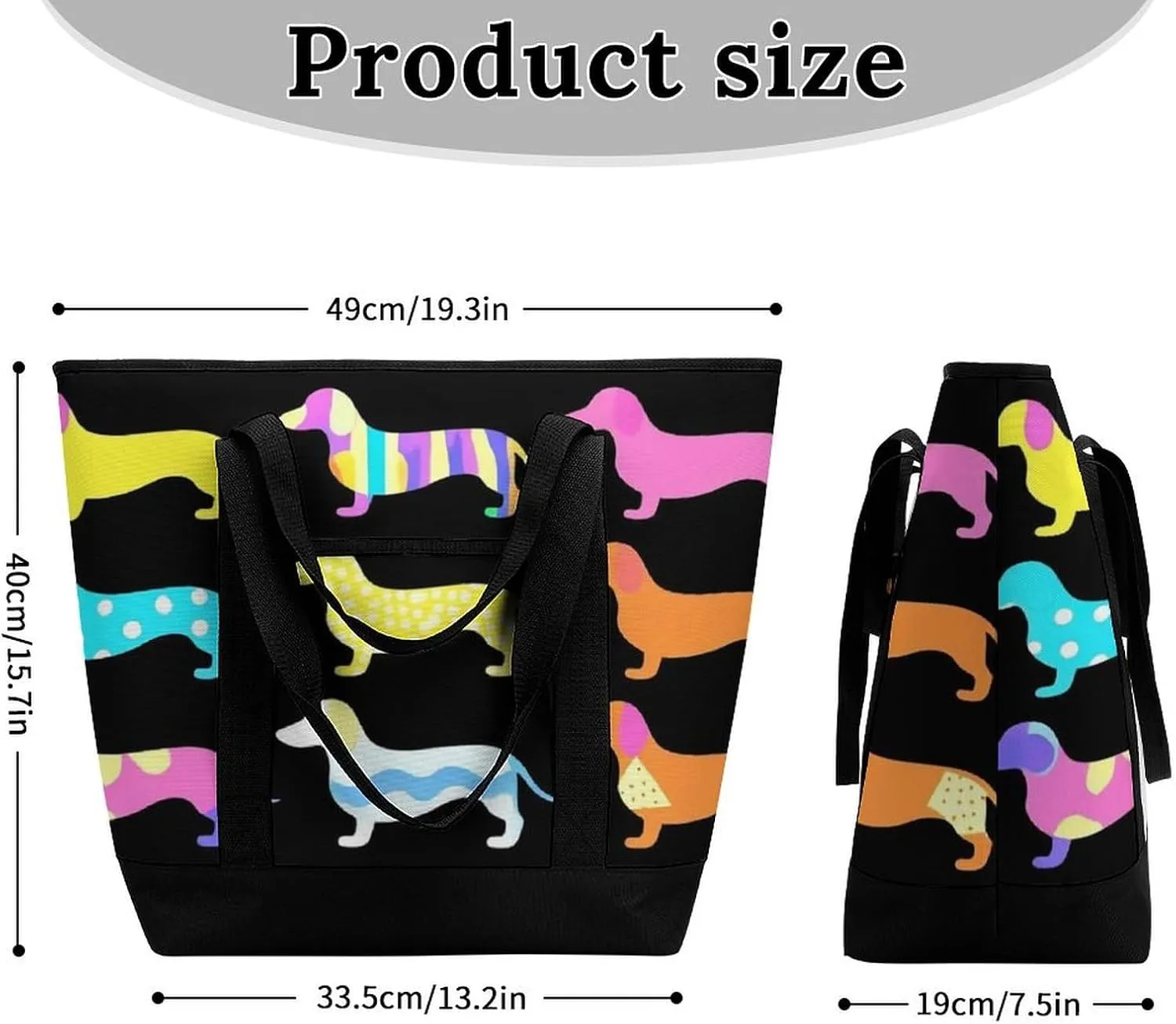 Women's Spacious Thermal Shoulder Bag Stylish Insulated Shopping Tote