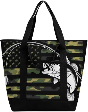 Women's Spacious Thermal Shoulder Bag Stylish Insulated Shopping Tote