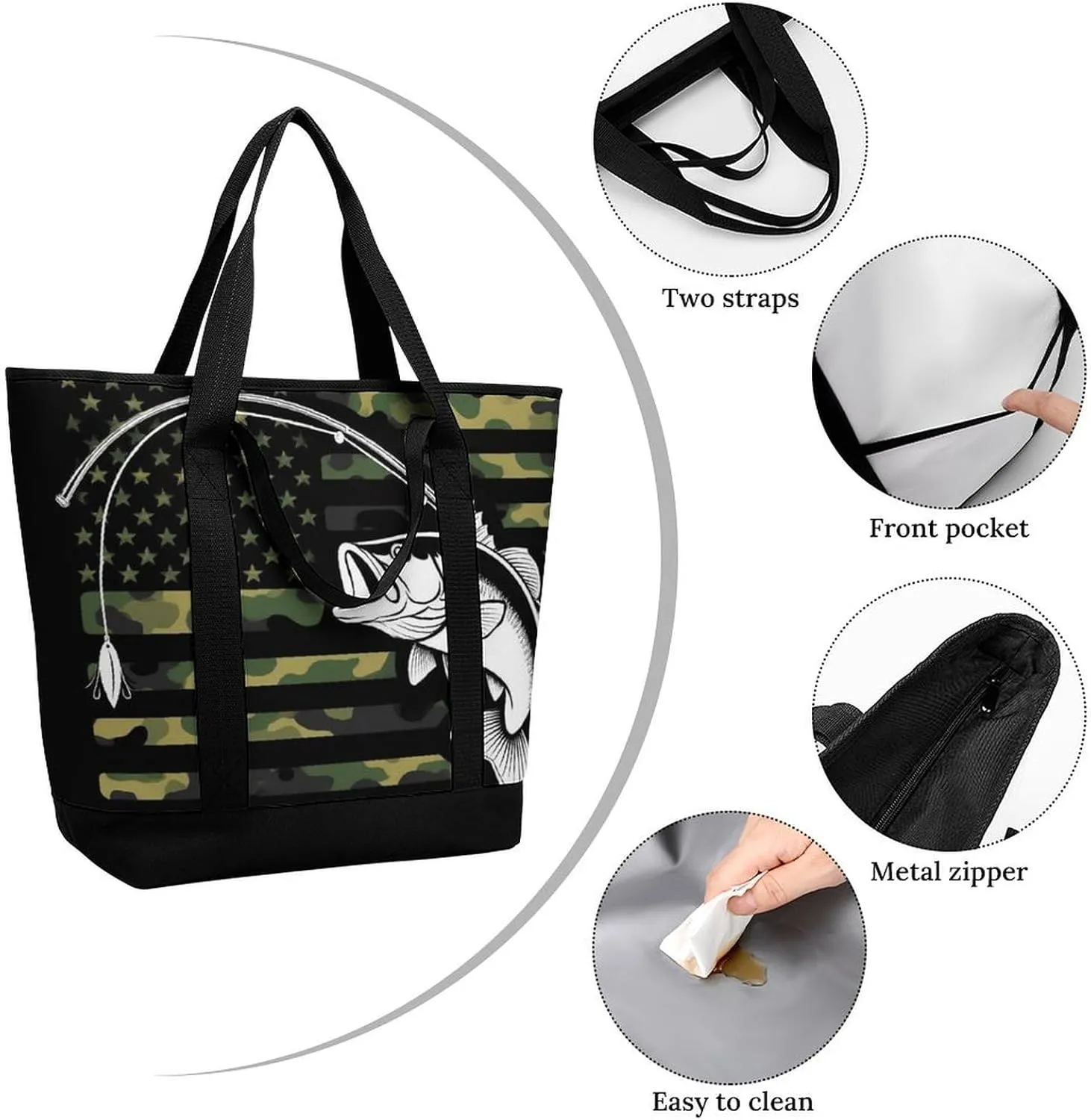 Women's Spacious Thermal Shoulder Bag Stylish Insulated Shopping Tote
