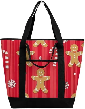 Women's Spacious Thermal Shoulder Bag Stylish Insulated Shopping Tote