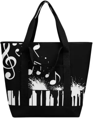Women's Spacious Thermal Shoulder Bag Stylish Insulated Shopping Tote