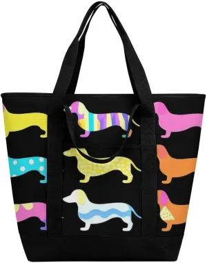 Women's Spacious Thermal Shoulder Bag Stylish Insulated Shopping Tote