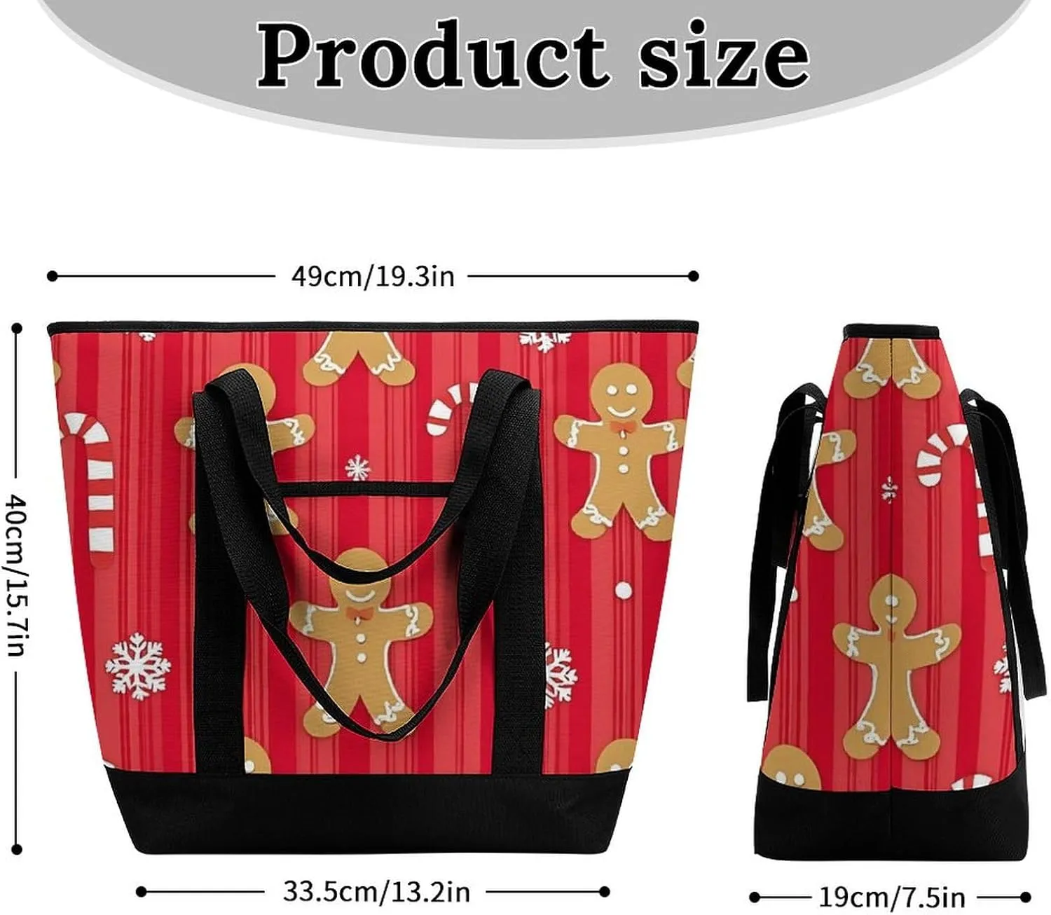 Women's Spacious Thermal Shoulder Bag Stylish Insulated Shopping Tote
