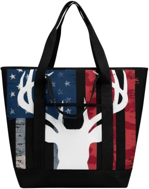 Women's Spacious Thermal Shoulder Bag Stylish Insulated Shopping Tote