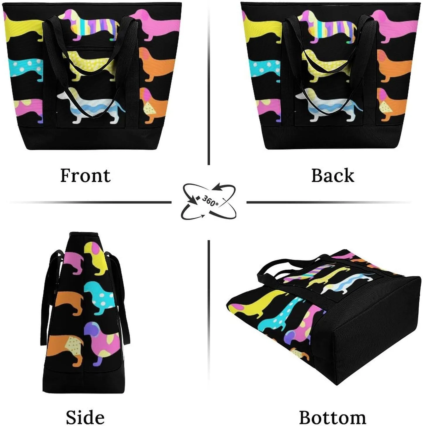 Women's Spacious Thermal Shoulder Bag Stylish Insulated Shopping Tote