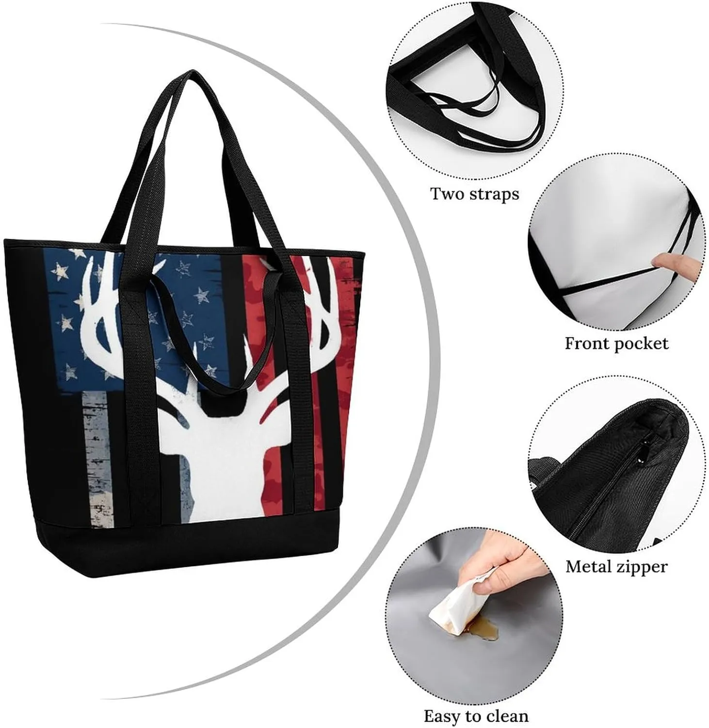 Women's Spacious Thermal Shoulder Bag Stylish Insulated Shopping Tote
