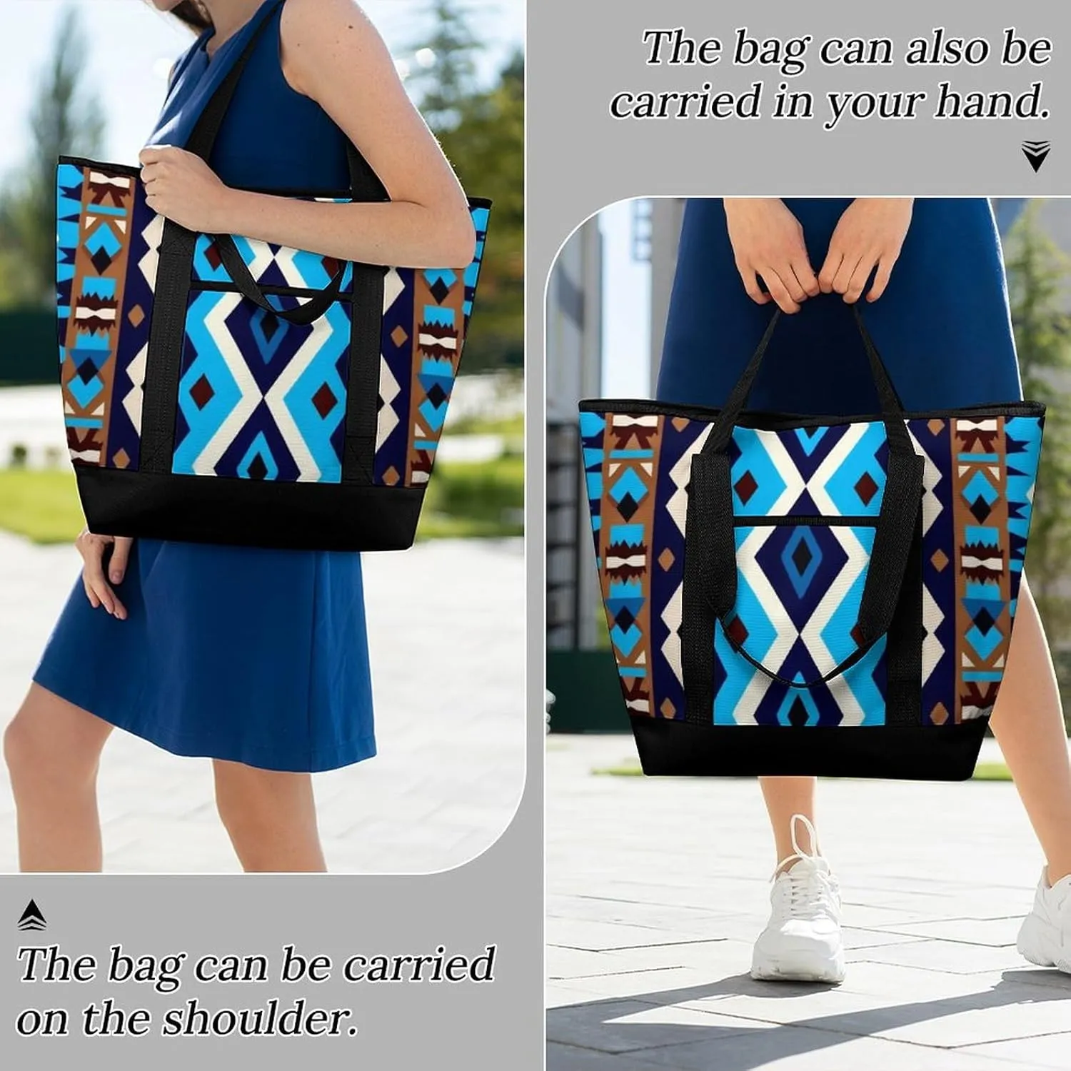 Women's Spacious Thermal Shoulder Bag Stylish Insulated Shopping Tote