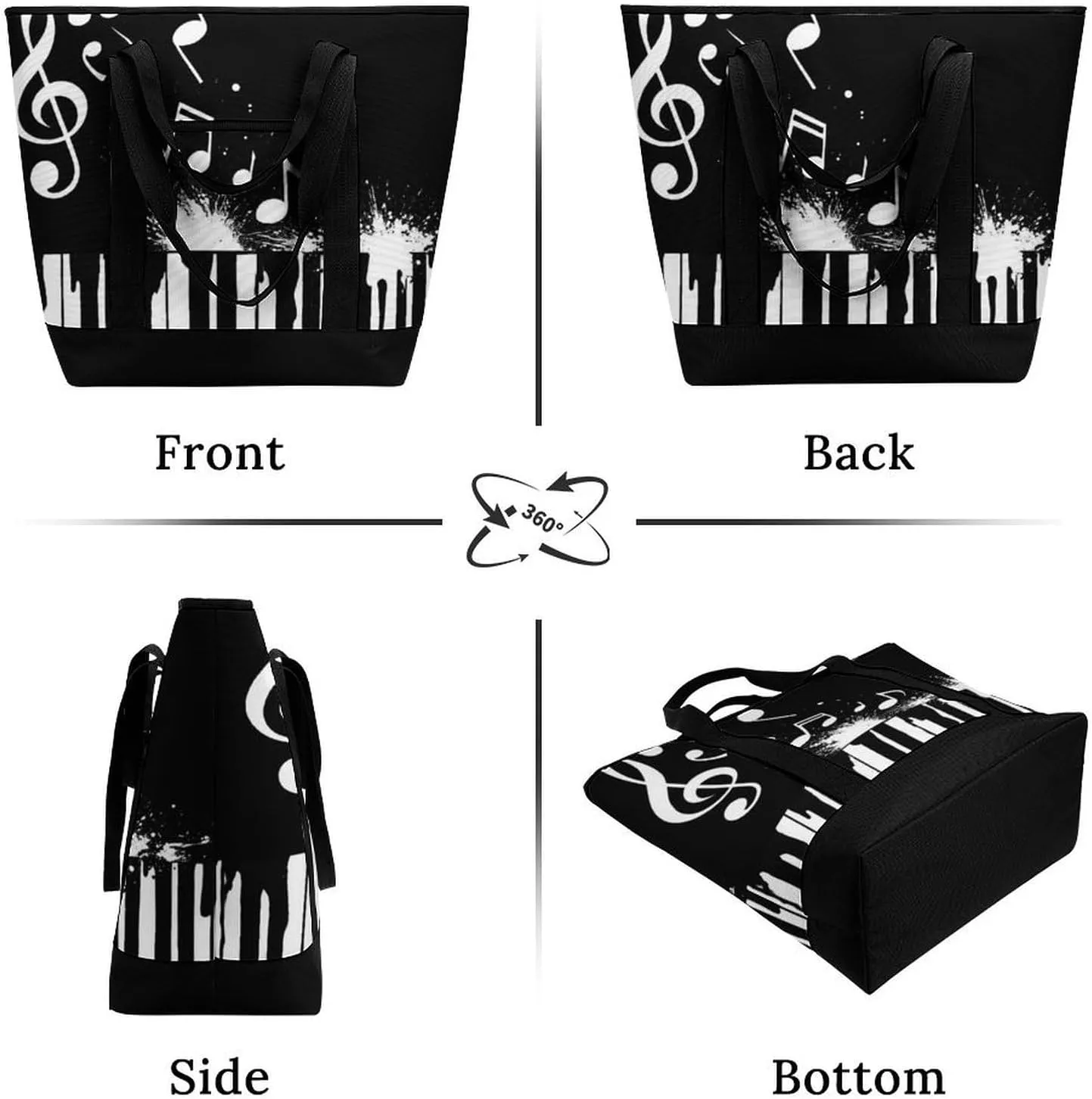 Women's Spacious Thermal Shoulder Bag Stylish Insulated Shopping Tote