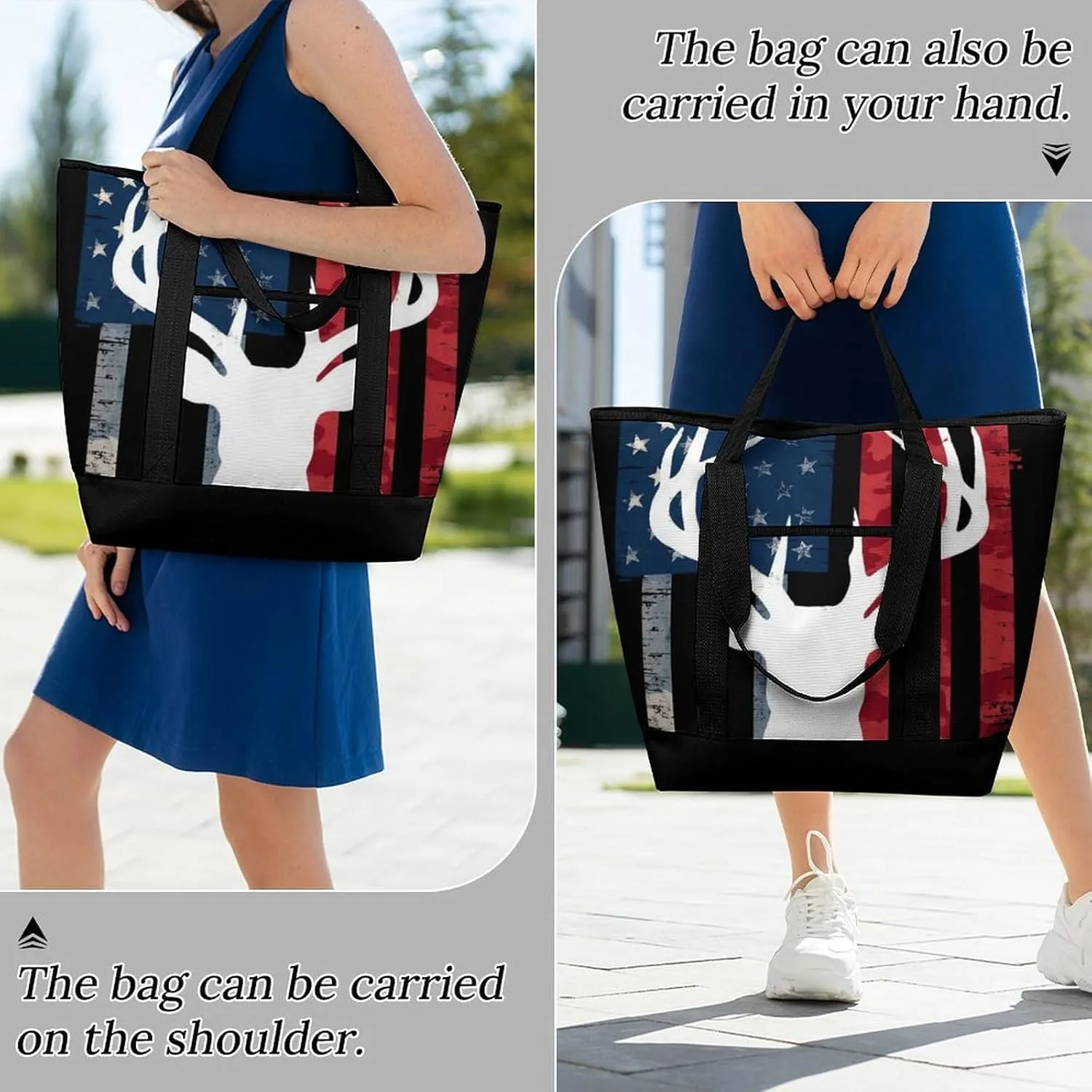 Women's Spacious Thermal Shoulder Bag Stylish Insulated Shopping Tote
