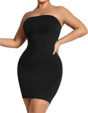 Women's Strapless Full Body Slip Shaper Seamless Smoother Tube Slip Under Dresses