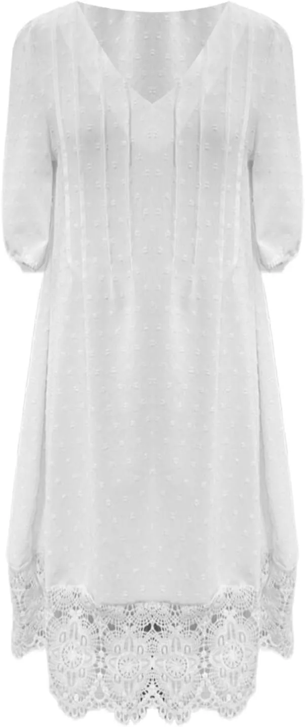Womens Summer Dresses Square Neck Tie Back Lantern Sleeve Ruffle A-Line Casual Dress Flowy Pleated Mini Babydoll Summer Dress