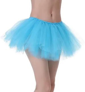 Women's Tulle Tutu Fancy Tutu Skirt 80's Costume Skirt Party Elastic Waist Chiffon Princess Soft Ballet Dance Tutus for Adult