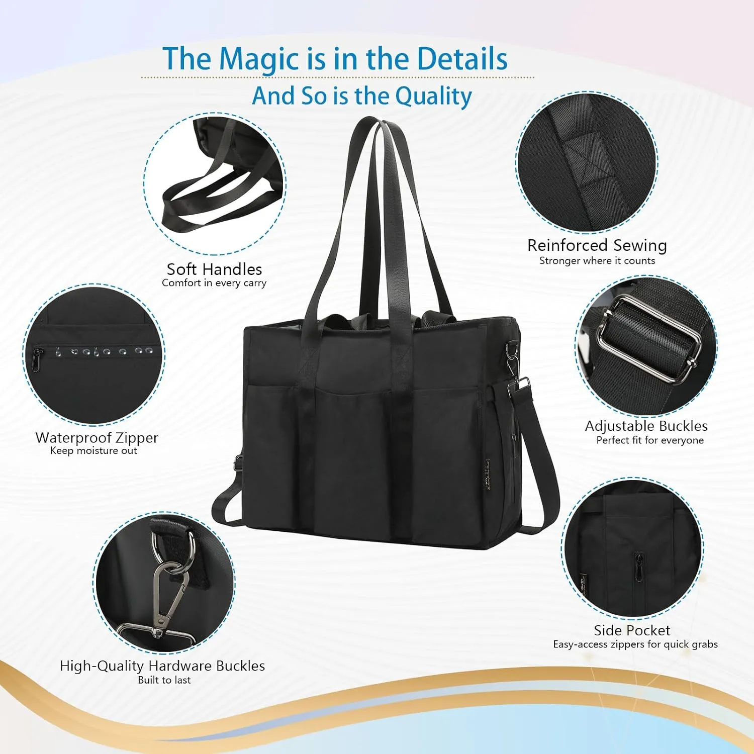 Work Tote Bags for Women with Laptop Compartment Ideal for Teacher, Nurse, Professionals Versatile as Diaper Bag Laptop Tote