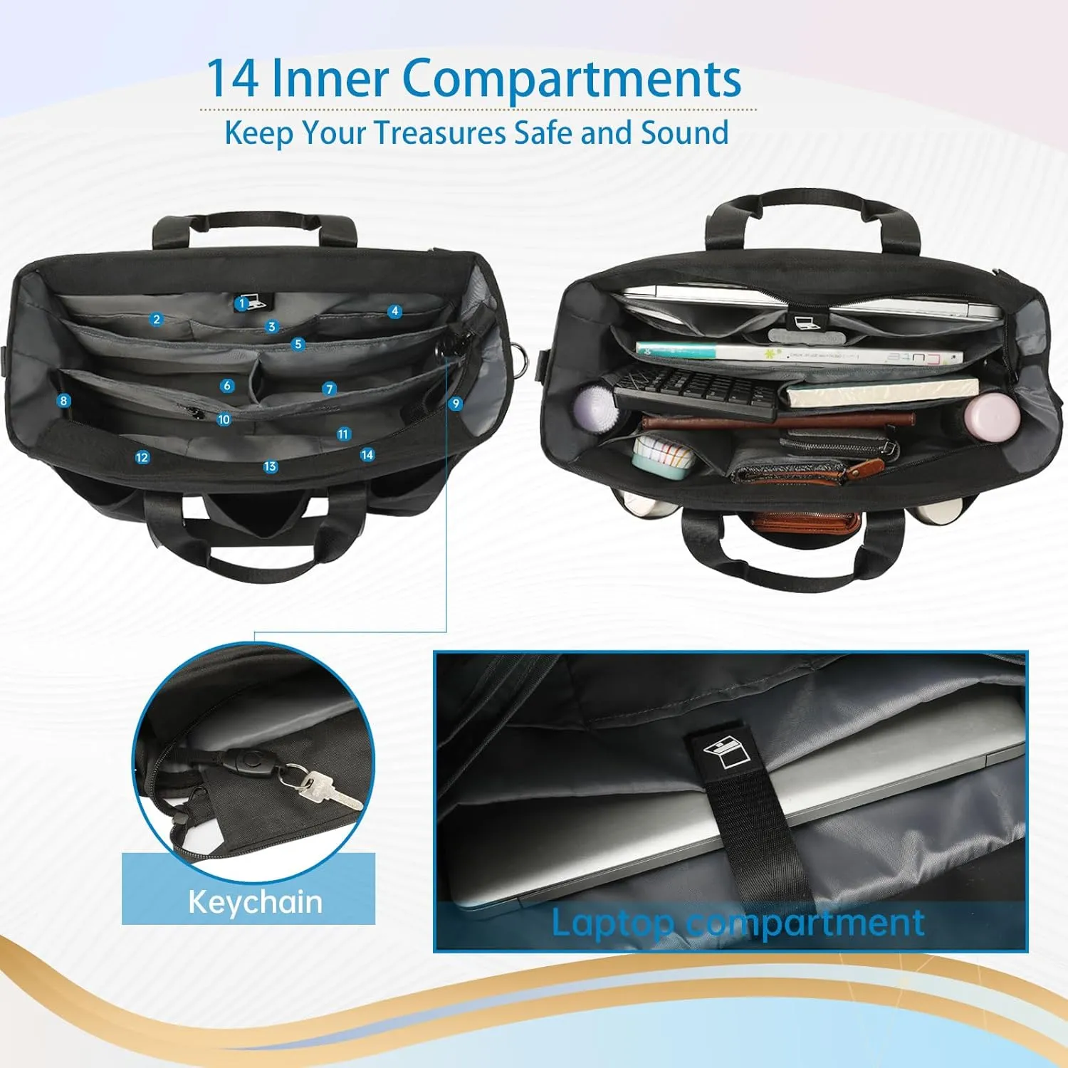 Work Tote Bags for Women with Laptop Compartment Ideal for Teacher, Nurse, Professionals Versatile as Diaper Bag Laptop Tote
