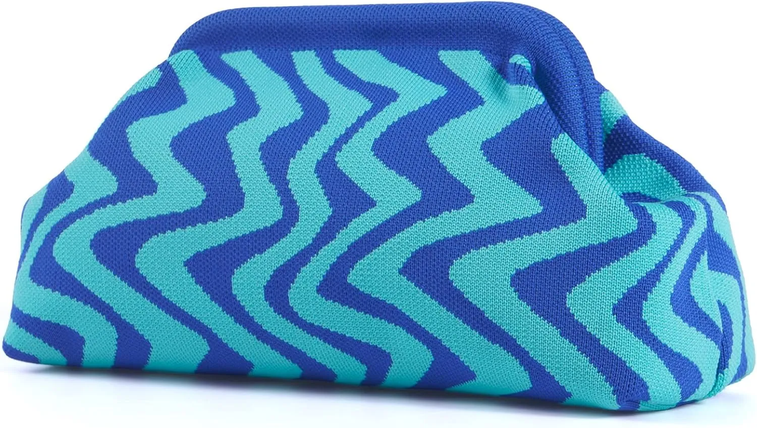 Woven Clutch Purses for Woman, Woven Striped Dumpling Bag,Crochet Evening Bags