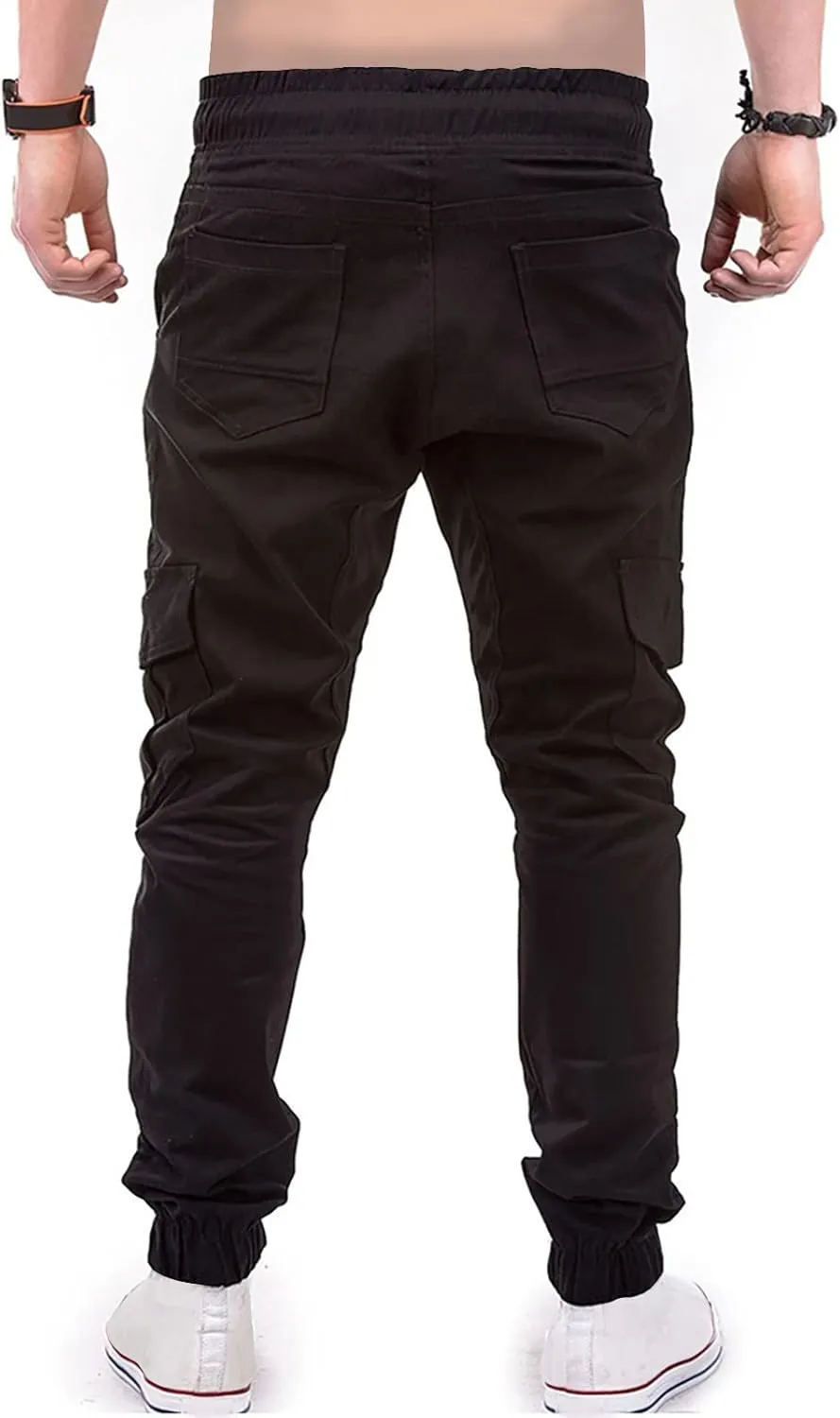 Ymosrh Mens Pants Relaxed Fit Solid Color Ripped Holes Frayed Gradient Washed Trousers Men's Chino Pants Regular