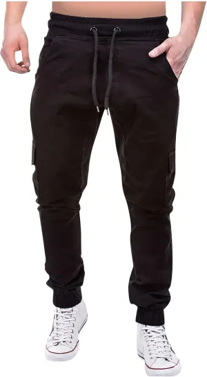 Ymosrh Mens Pants Relaxed Fit Solid Color Ripped Holes Frayed Gradient Washed Trousers Men's Chino Pants Regular