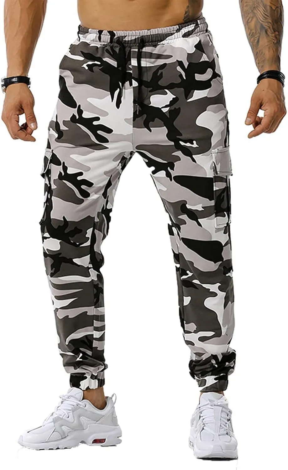 Ymosrh Mens Pants Relaxed Fit Solid Color Ripped Holes Frayed Gradient Washed Trousers Men's Chino Pants Regular