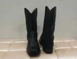Zenith - Square Heel Mid Tube Boots by The Nevermore