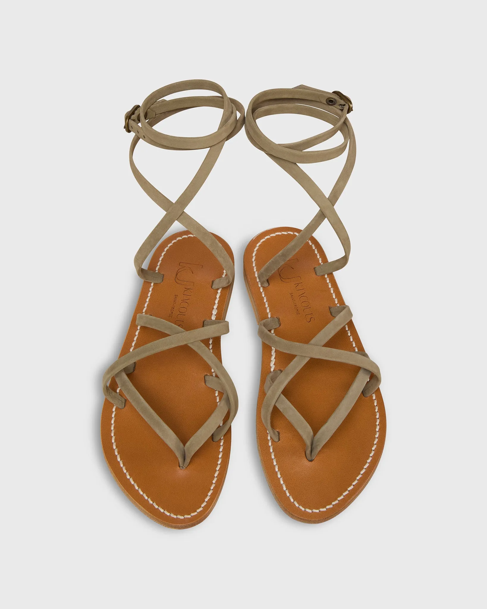 Zenobie Sandal in Khaki Nubuck