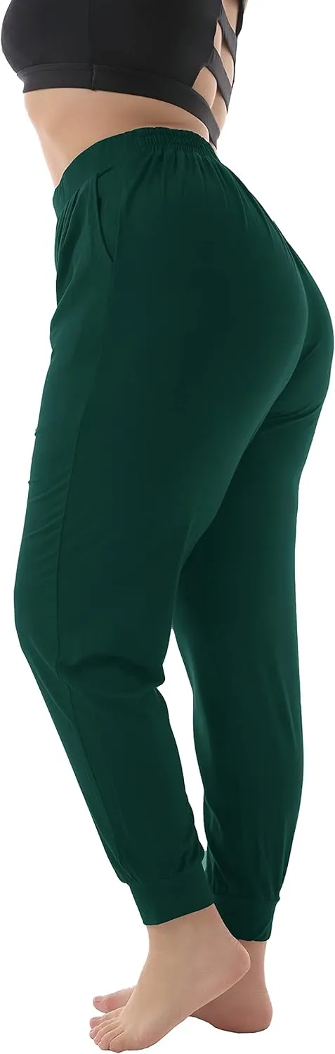 ZERDOCEAN Women's Plus Size Casual Lounge Pants Stretchy Relaxed Jogger Yoga Pants with Pockets